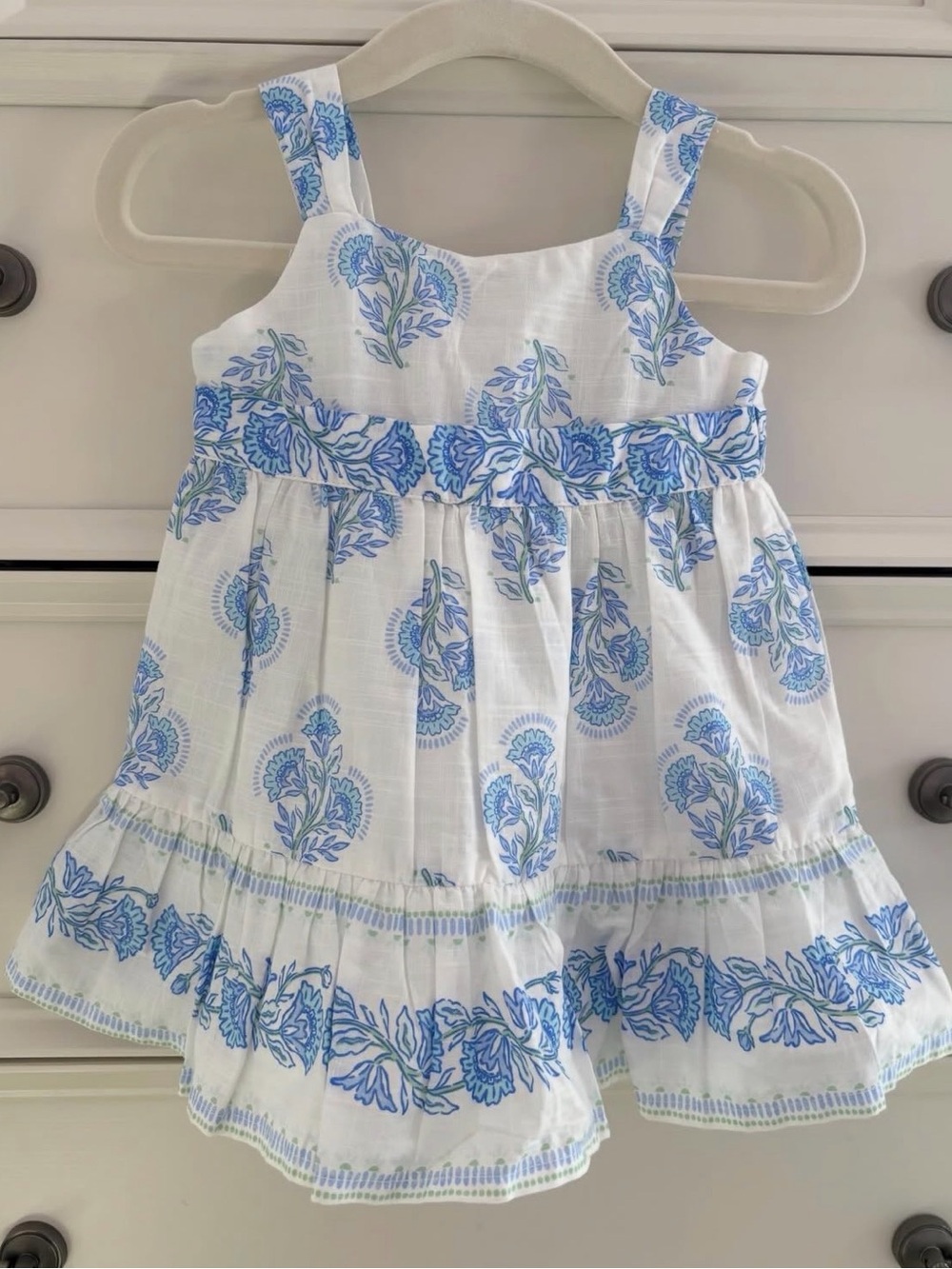 NWOT Haute Hippie Light Blue & White Dress w/ Diaper Cover Size 0-3 Months